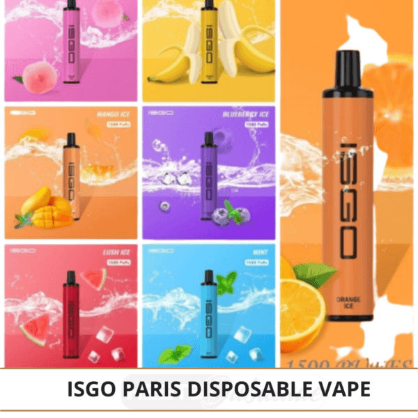 Isgo Paris 1500 Puffs Disposable Vape Vape Shop Dubai Uae