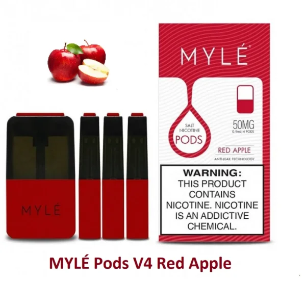 Myle V4 Red Apple Magnetic Vape Pods Vape Shop Dubai Uae