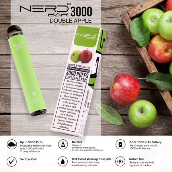 Nerd Bar 3000 Puffs Disposable Vape Vape Shop Dubai Uae