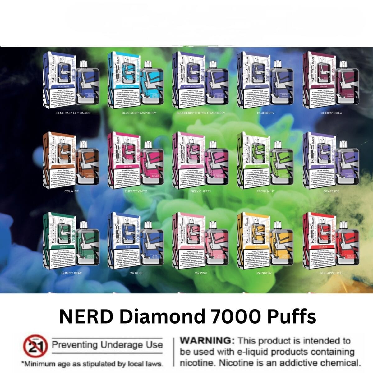 Nerd Diamond 7000 Puffs Disposable Vape Vape Shop Dubai Uae