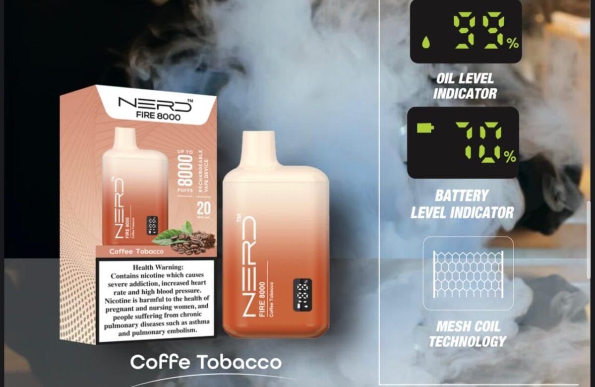 Nerd Fire 8000 Puffs Disposable Vape 2 Nicotine Vape Shop Dubai Uae 10