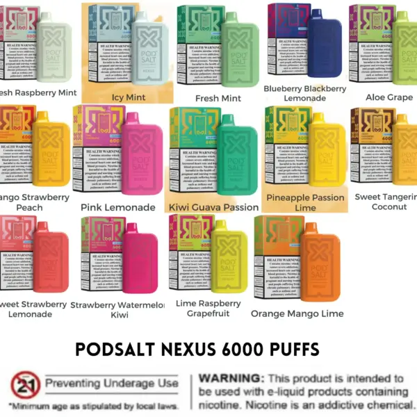 Pod Salt Nexus 6000 Puffs Disposable Vape Vape Shop Dubai Uae 2