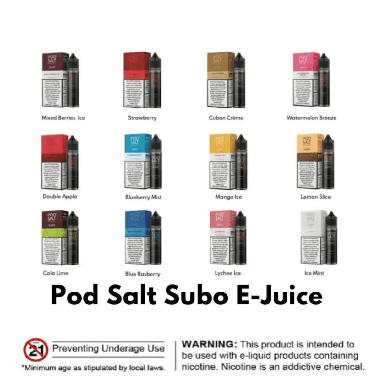 Pod Salt Subo 3Mg 50Ml Eliquid Vape Vape Shop Dubai Uae