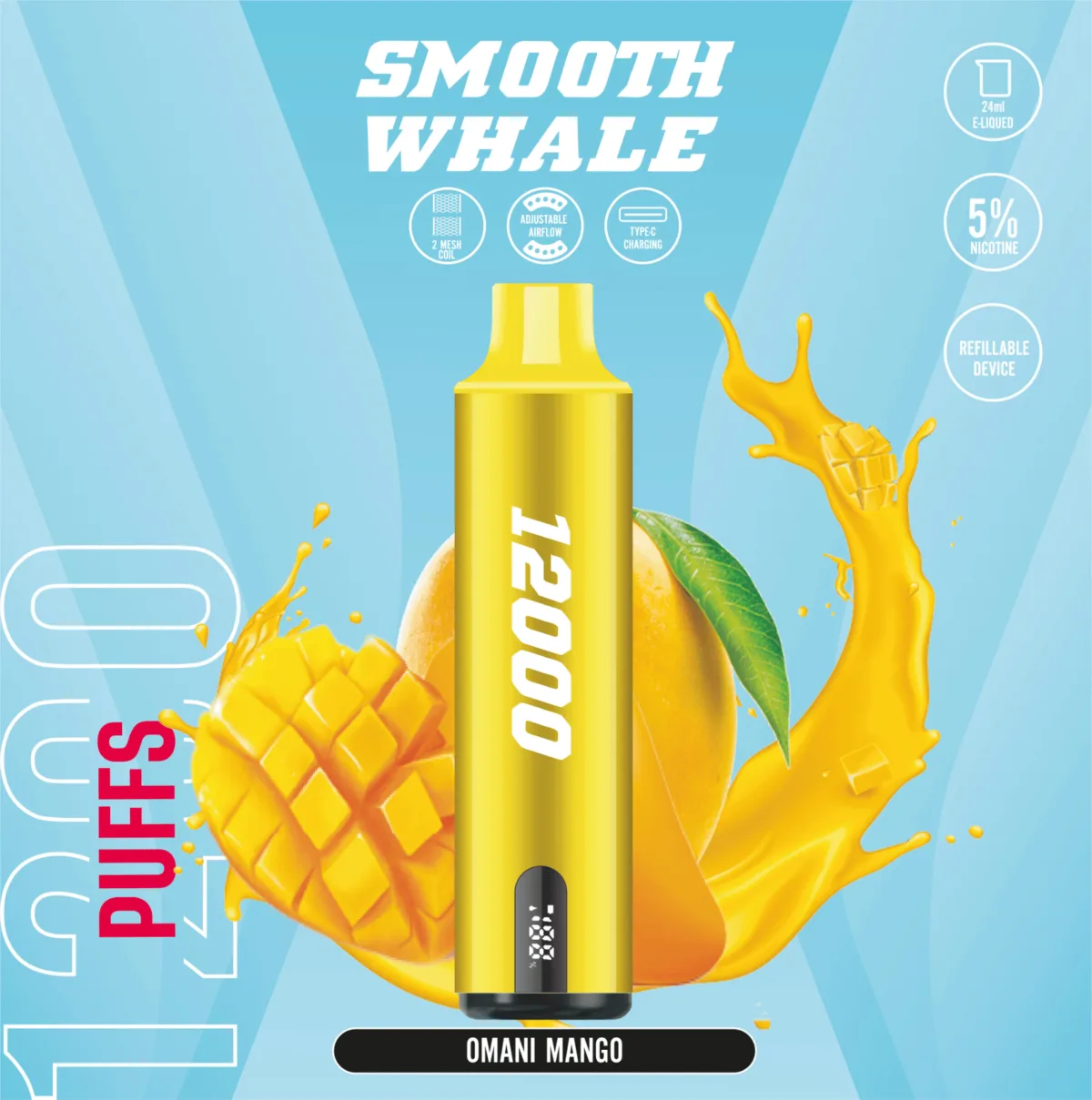 Smooth Whale 12000 Puffs Disposable Vape Vape Shop Dubai Uae 3