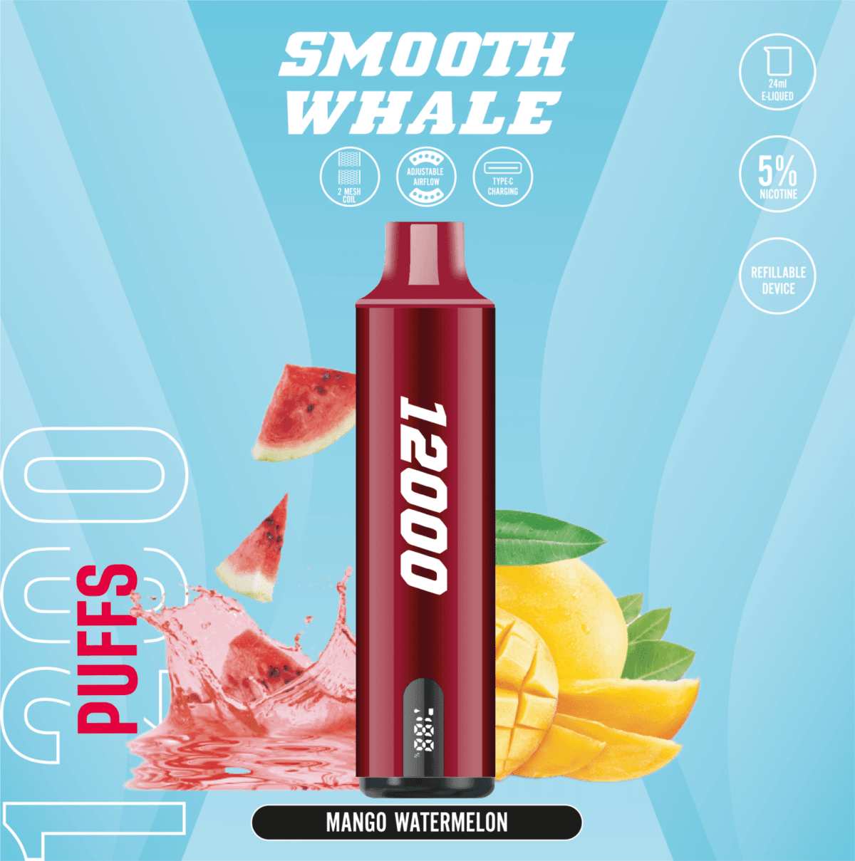 Smooth Whale 12000 Puffs Disposable Vape Vape Shop Dubai Uae 7