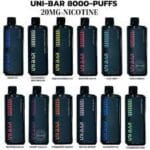 Uni Bar 8000 Puffs Disposable Vape 2 Nicotine Vape Shop Dubai Uae 12