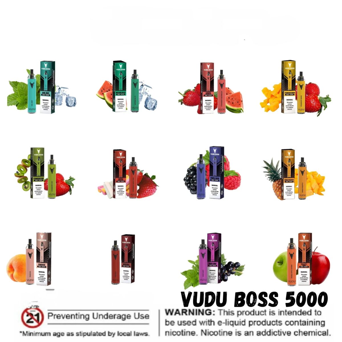 Vudu Boss 5000 Puffs Disposable Vape Vape Shop Dubai Uae