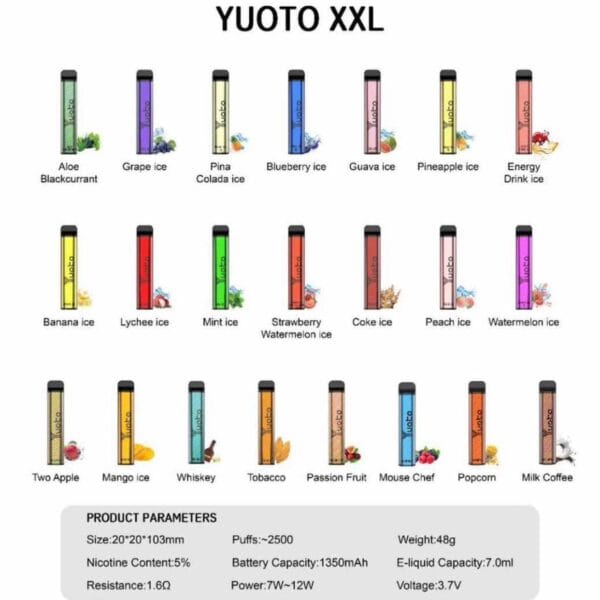 Yuoto Xxl Disposable Vape 2500 Puffs Dubai Uae Vape Shop Dubai Uae