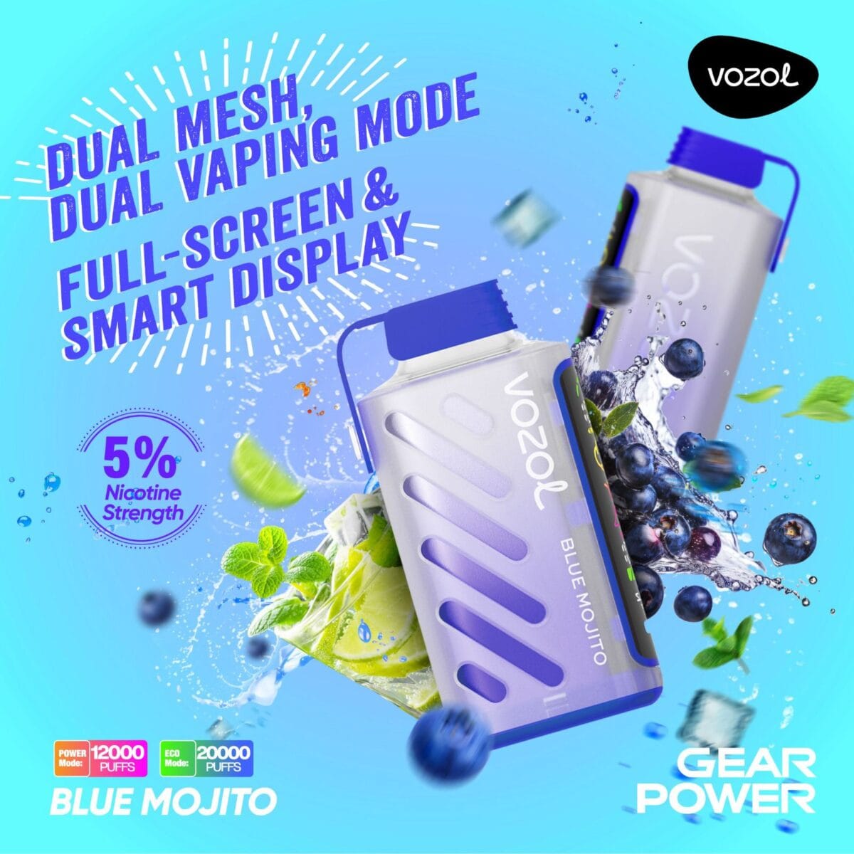 New Vozol Gear Power 20000 Puffs Disposable Vape Vape Shop Dubai Uae 3