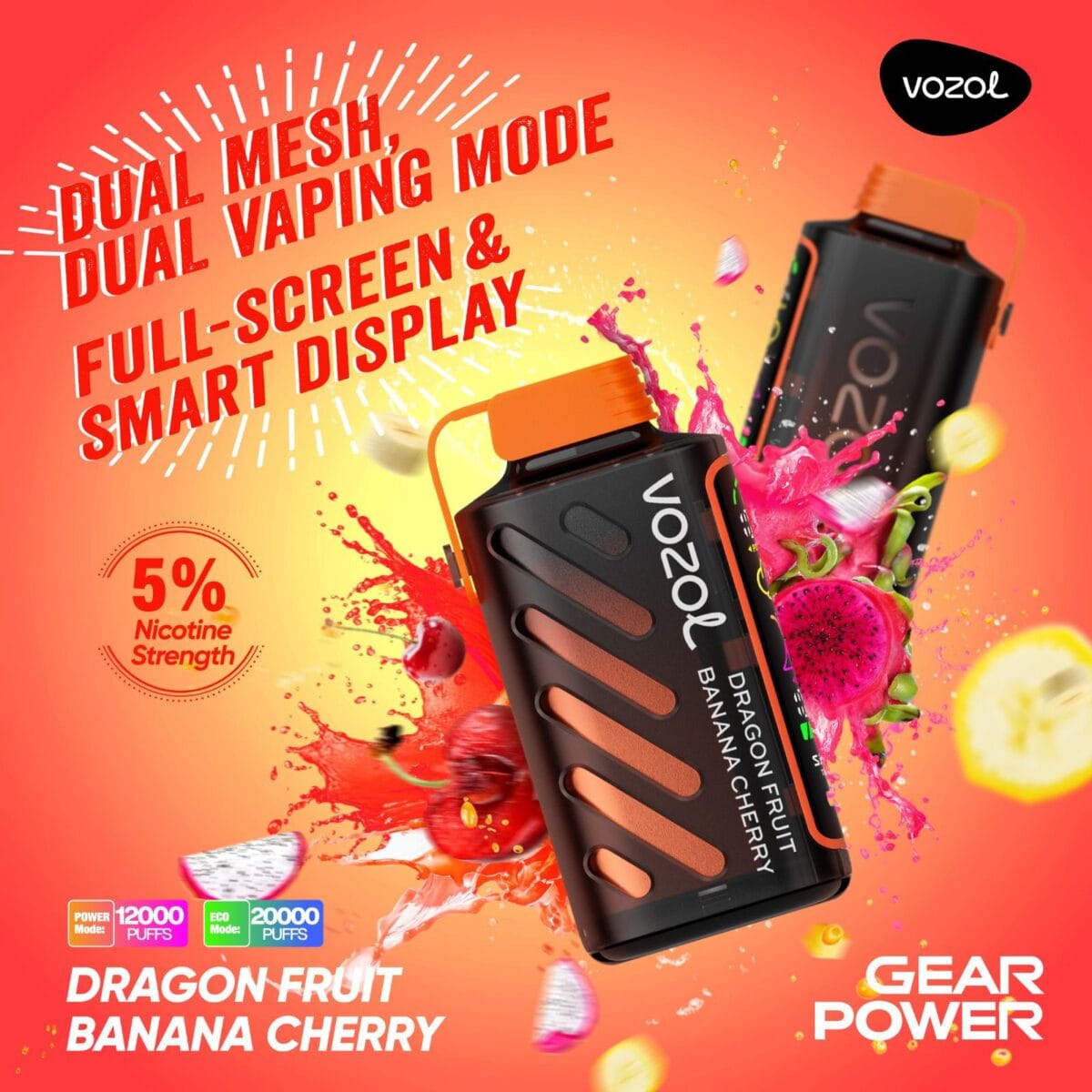 New Vozol Gear Power 20000 Puffs Disposable Vape Vape Shop Dubai Uae 4