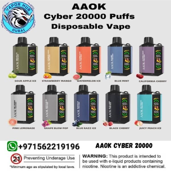 New Aaok Cyber 20000 Puffs Disposable Vape In Dubai Vape Shop Dubai Uae