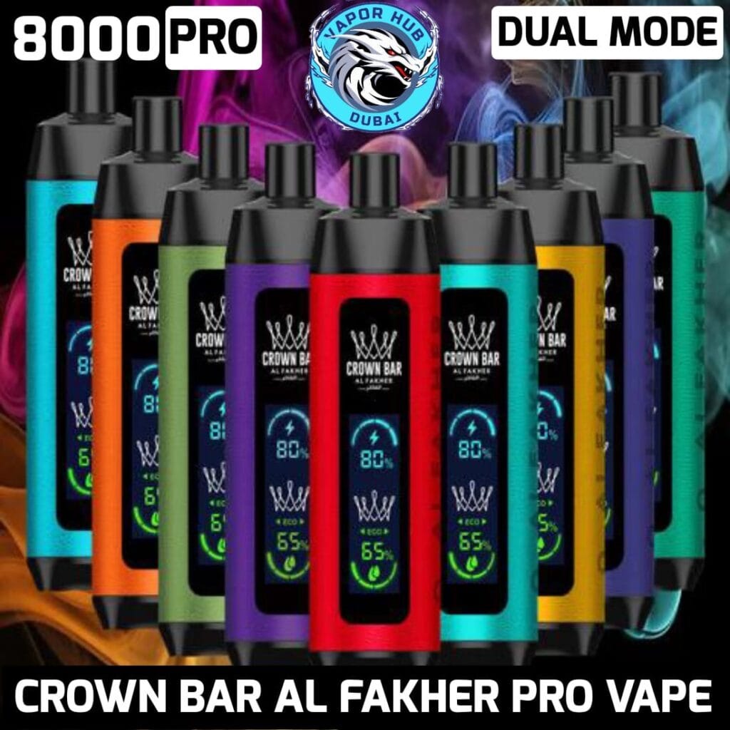 New Al Fakher Pro 8000 Puffs Crown Bar Disposable Vape Vape Shop Dubai Uae