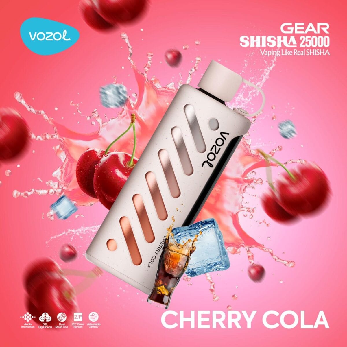 Vozol Gear Shisha cherry cola 25000 Puffs Disposable Vape In UAE