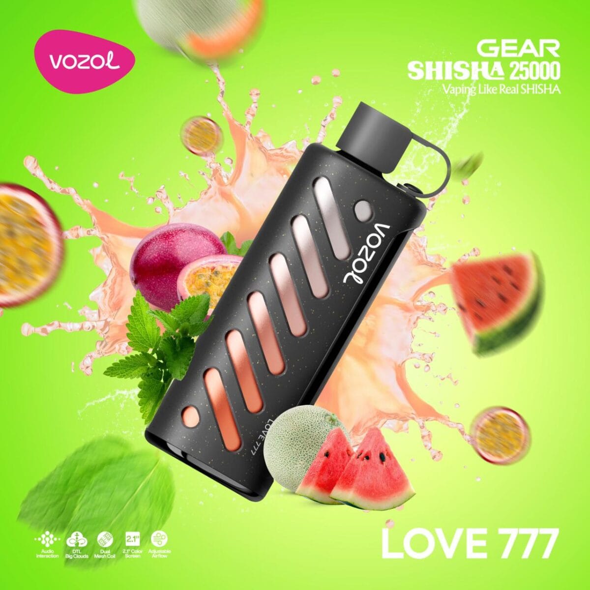 Vozol Gear Shisha love 777 25000 Puffs Disposable Vape In UAE