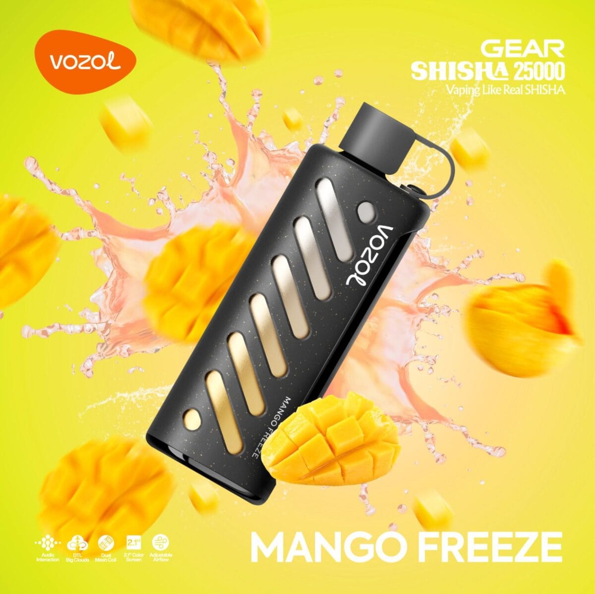 Vozol Gear Shisha mango freeze 25000 Puffs Disposable Vape In UAE