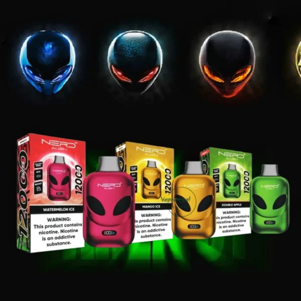 Exclusive Nerd Alien 12000 Puffs Disposable Vape In Uae Vape Shop Dubai Uae