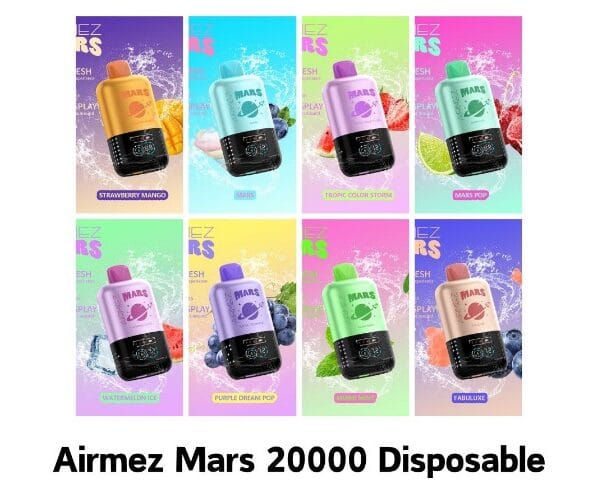 New Airmez Mars 20000 Puffs Disposable Vape Vape Shop Dubai Uae