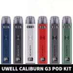 Buy Caliburn G3 Vape Kit of 25W in UAE Caliburn G3 Pod Kit Colors Black Blue Green Grey Red Silver UWELL Caliburn G3 Kit Shop near me