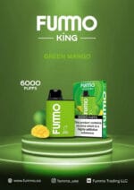 Fummo King 6000 Puffs 2 nicotine green mango Disposable Vape Buy in UAE Dubai