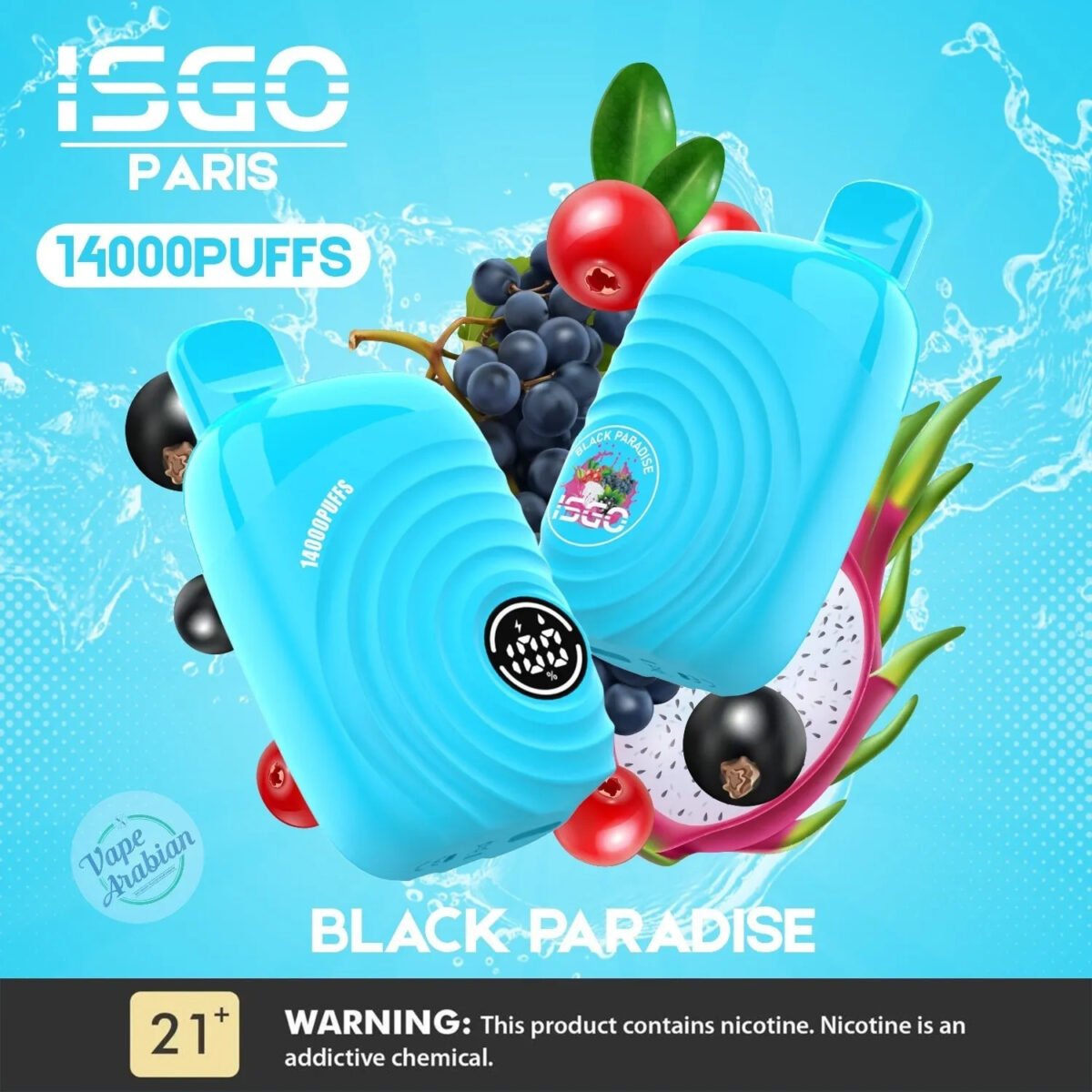 Isgo Paris 14000 Puffs Black Paradise