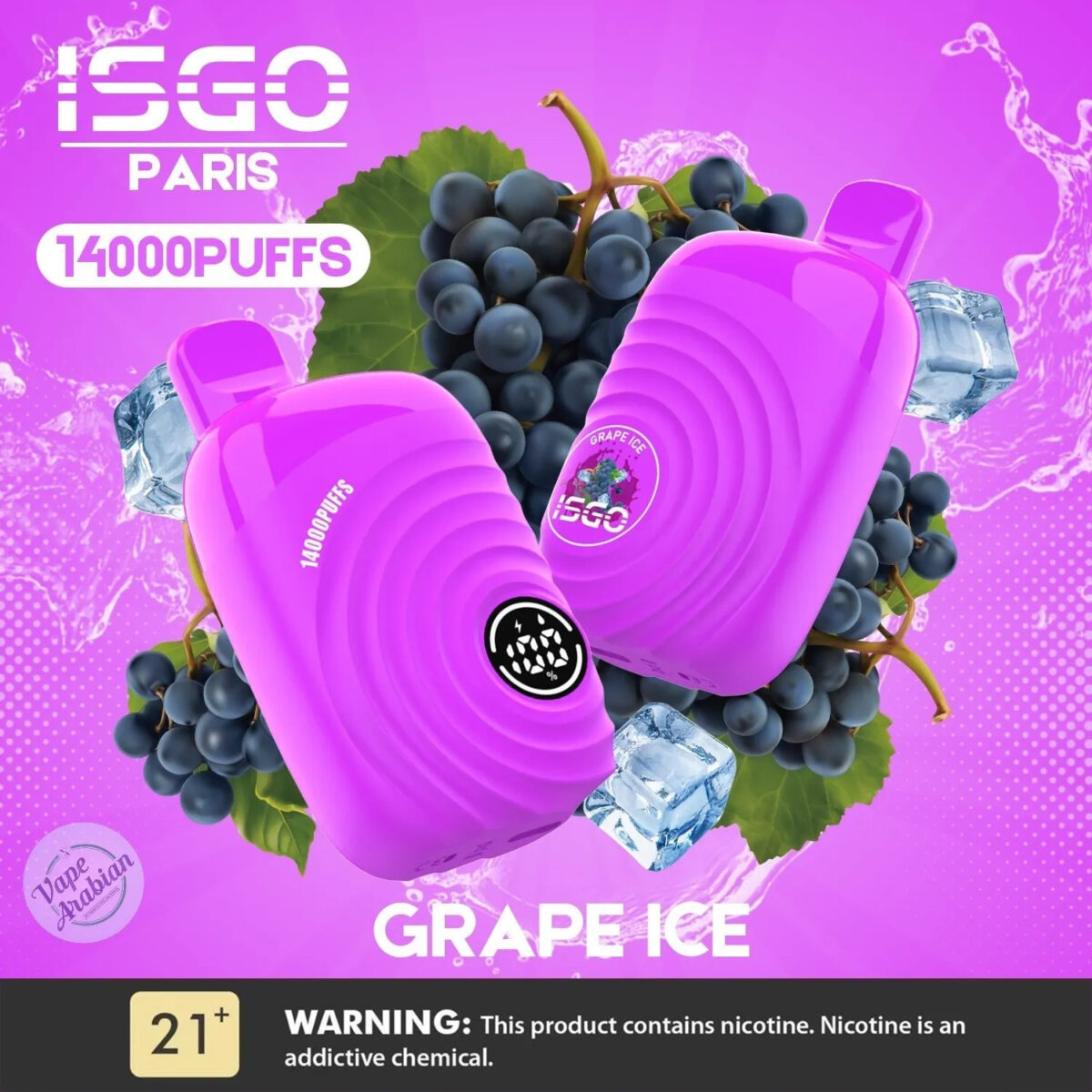 Isgo Paris 14000 Puffs Grape Ice