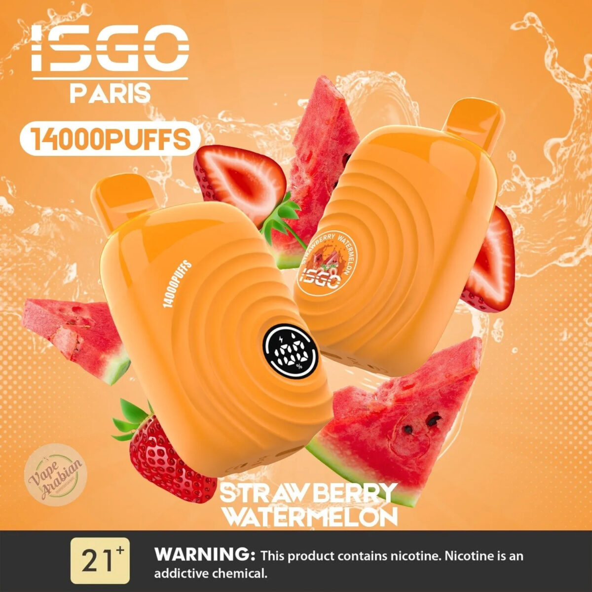 Isgo Paris 14000 Puffs Strawberry Watermelon