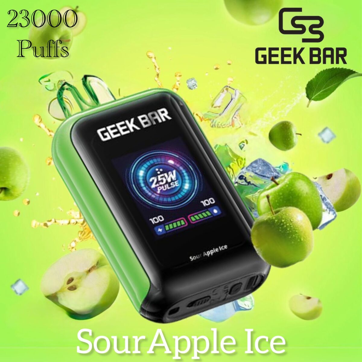 Geek Bar Watt sour apple ice 23000 Puffs Disposable Vape