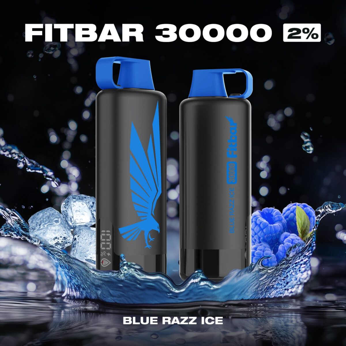 FITBAR Shisha Blue Razz Ice 30000 Puffs 20MG Disposable Vape In Dubai