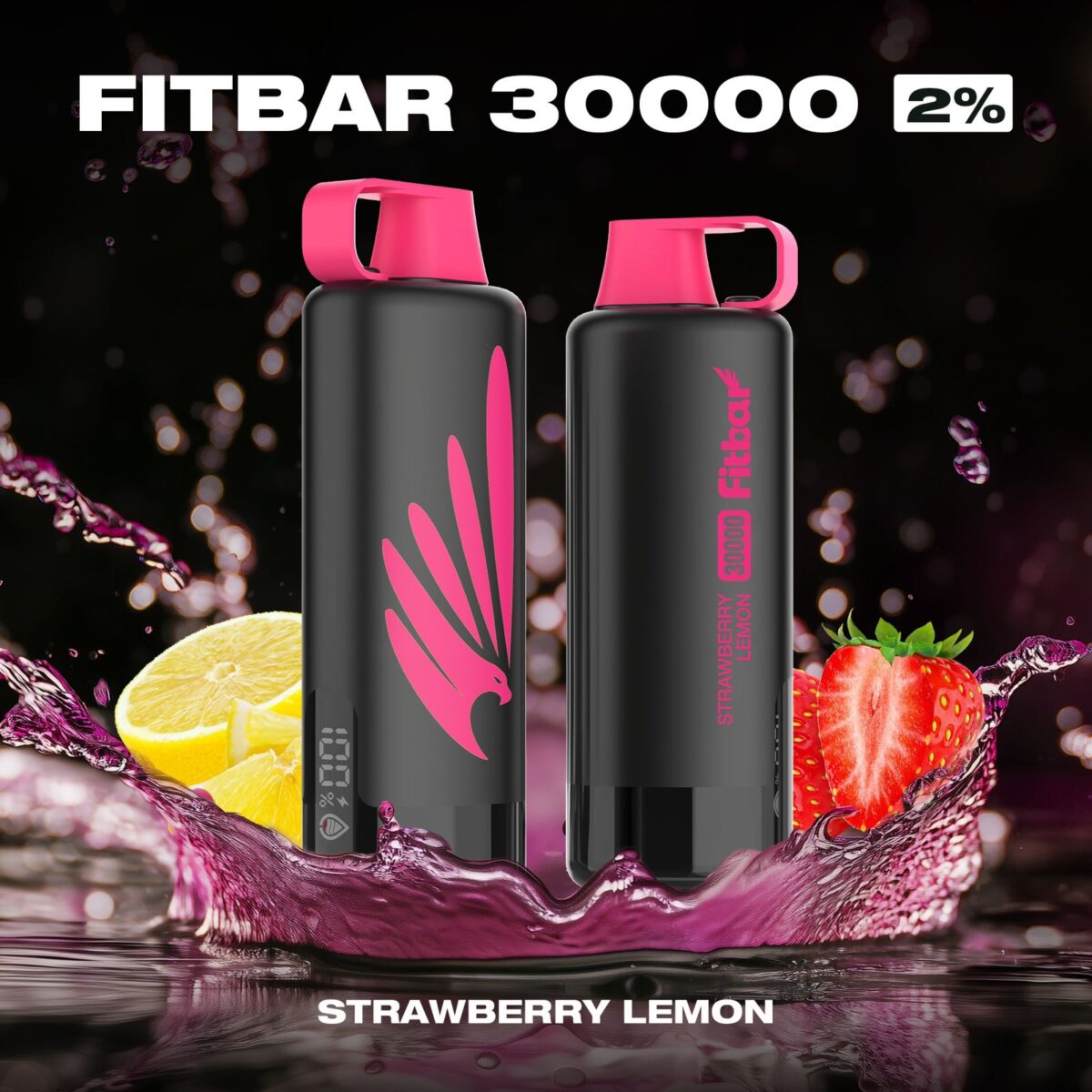 FITBAR Shisha Strawberry Lemon 30000 Puffs 20MG Disposable Vape In Dubai