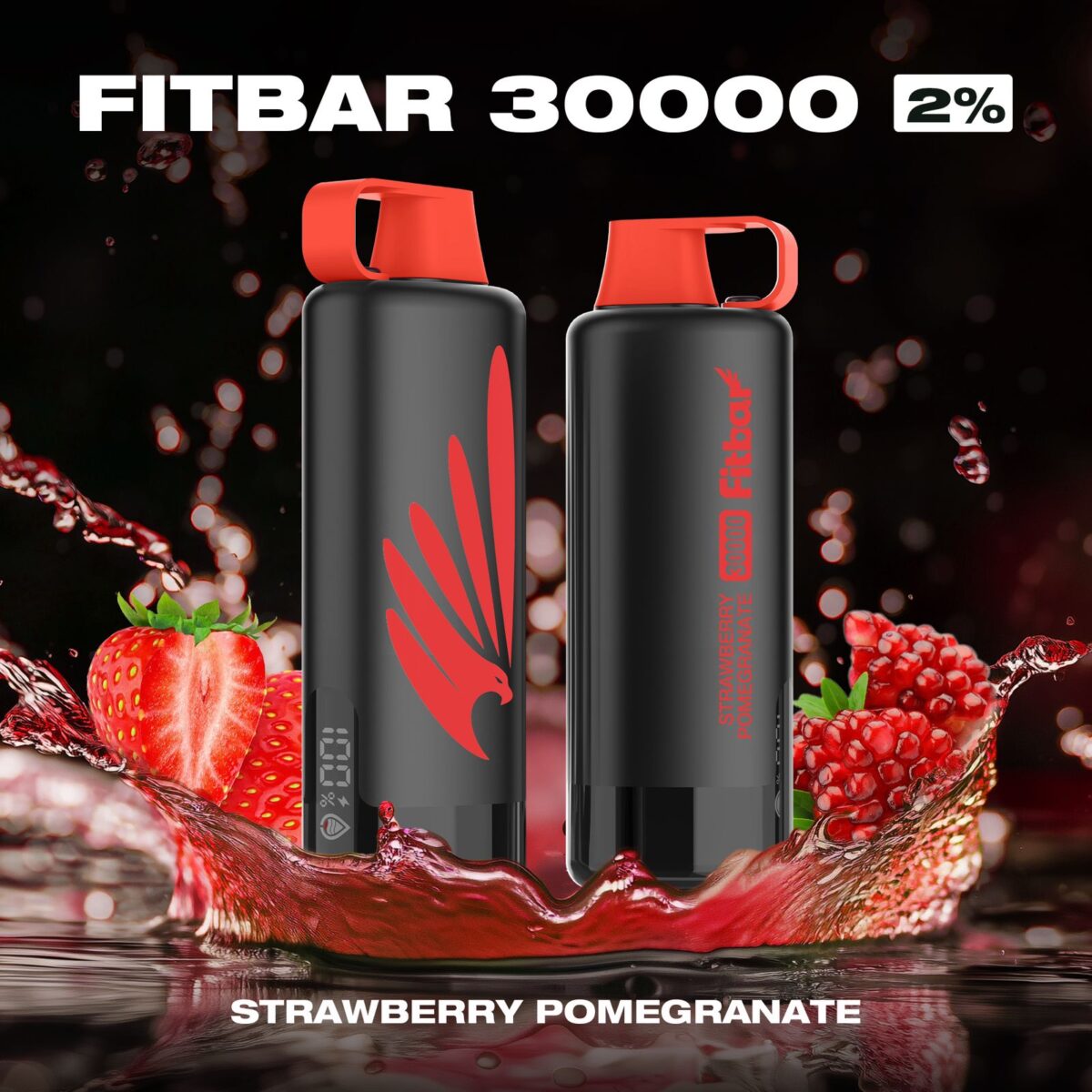 FITBAR Shisha Strawberry Pomegranate 30000 Puffs 20MG Disposable Vape In Dubai