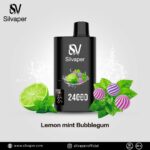 Lemon Mint Bubblegum SILVAPER 24000 PUFFS DISPOSABLE VAPE IN DUBAI UAE