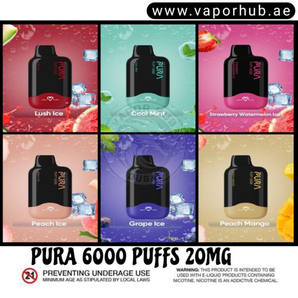 PURA 6000 Puffs 20MG Disposable Vape In Dubai UAE