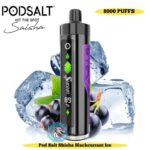 Pod Salt Shisha Blackcurrent Ice 8000 Puffs Disposable Vape DTL 3mg In Dubai UAE