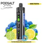 Pod Salt Shisha Blue Razz Lemonade 8000 Puffs Disposable Vape DTL 3mg In Dubai UAE