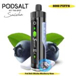 Pod Salt Shisha Blueberry Gum 8000 Puffs Disposable Vape DTL 3mg In Dubai UAE