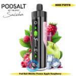 Pod Salt Shisha Frozen Apple Raspberry 8000 Puffs Disposable Vape DTL 3mg In Dubai UAE