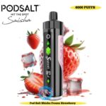 Pod Salt Shisha Frozen Strawberry 8000 Puffs Disposable Vape DTL 3mg In Dubai UAE