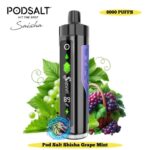 Pod Salt Shisha Grape Mint 8000 Puffs Disposable Vape DTL 3mg In Dubai UAE