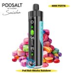 Pod Salt Shisha Rainbow 8000 Puffs Disposable Vape DTL 3mg In Dubai UAE