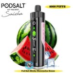 Pod Salt Shisha Watermelon Breeze 8000 Puffs Disposable Vape DTL 3mg In Dubai UAE