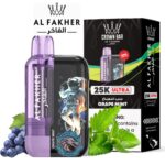 Al Fakher Ultra Grape Mint 25000 Puffs Disposable Vape In Dubai UAE