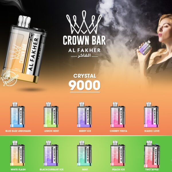 Al Fakher Crystal 9000 Puffs Crown Bar