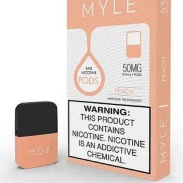 MYLE V4 Peach Pods – Disposable Magnetic Pods